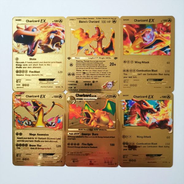 Pokémon TCG : Anime Pokemon Gold Metal Custom Card Collection – Single Pack