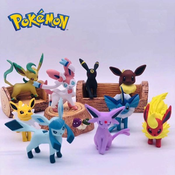 Pokemon Go Eevee Evolution Family Action Figure Toys(3-Pack) - 2" - Image 2