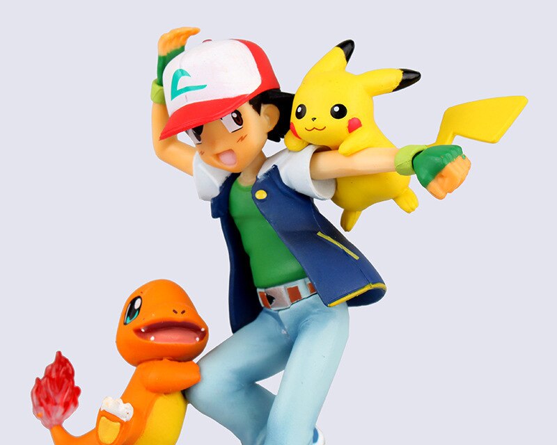 Takara Tomy Pokemon toys Ash Ketchum Pikachu Misty Psyduck Togepi Action Figure Toys Model Toys For Children Birthday Gift