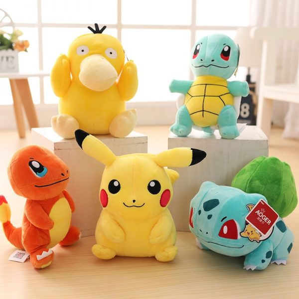 Poké Plush: Anime Stuffed Doll Collection Sets - 8~10"(Pikachu,Squirtle etc) - Image 2