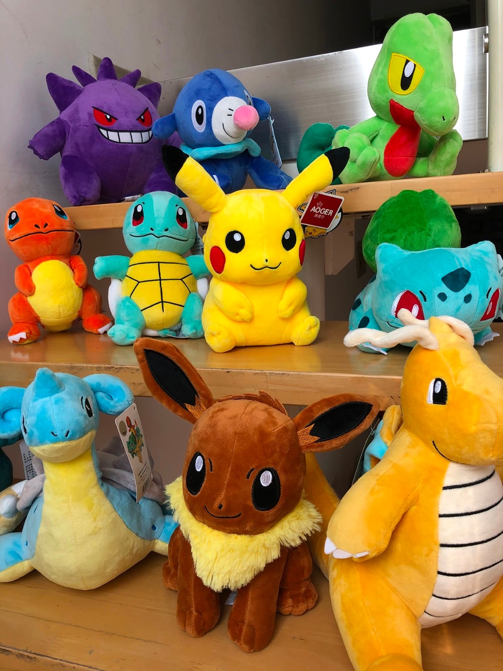Pikachu Eevee Charmander Squirtle Bulbasaur anime stuffed plush doll Snorlax Mew Lapras Dragonite cute plush toy Kids gifts