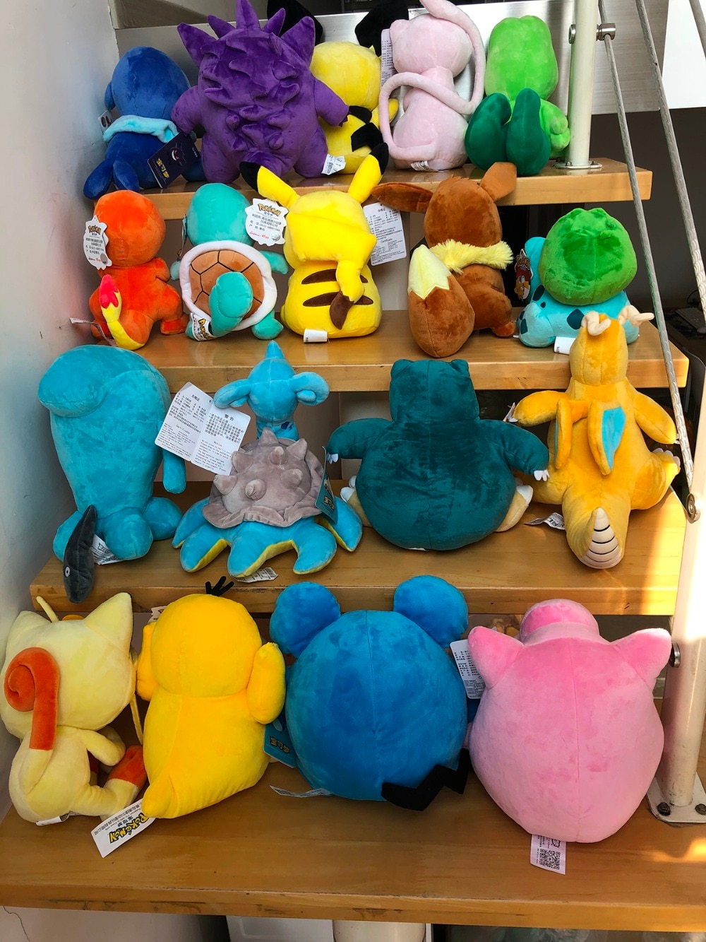 Pikachu Eevee Charmander Squirtle Bulbasaur anime stuffed plush doll Snorlax Mew Lapras Dragonite cute plush toy Kids gifts