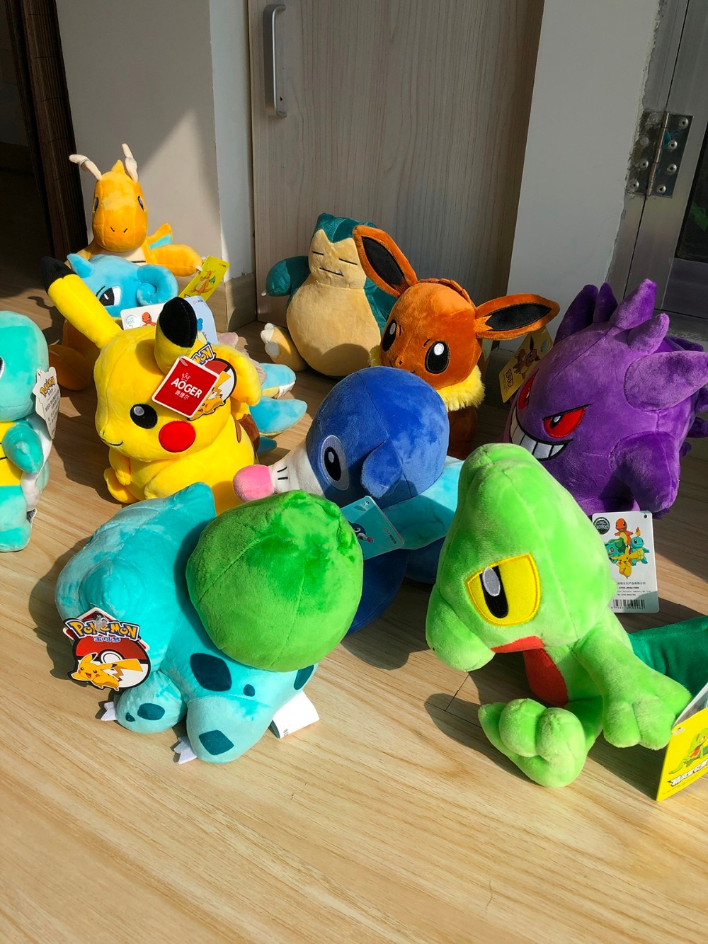 Pikachu Eevee Charmander Squirtle Bulbasaur anime stuffed plush doll Snorlax Mew Lapras Dragonite cute plush toy Kids gifts