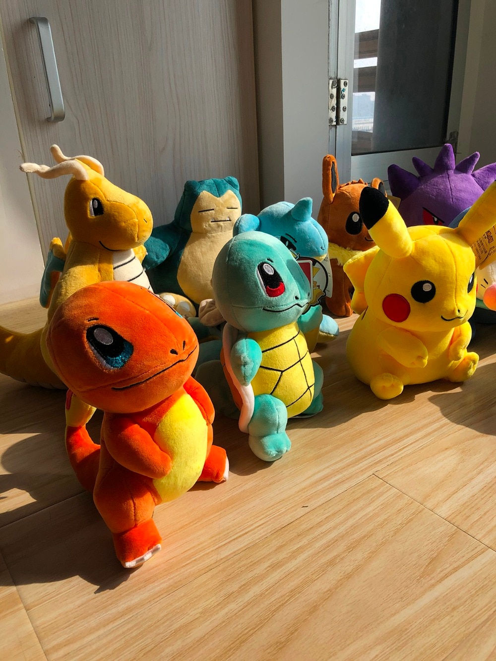 Pikachu Eevee Charmander Squirtle Bulbasaur anime stuffed plush doll Snorlax Mew Lapras Dragonite cute plush toy Kids gifts