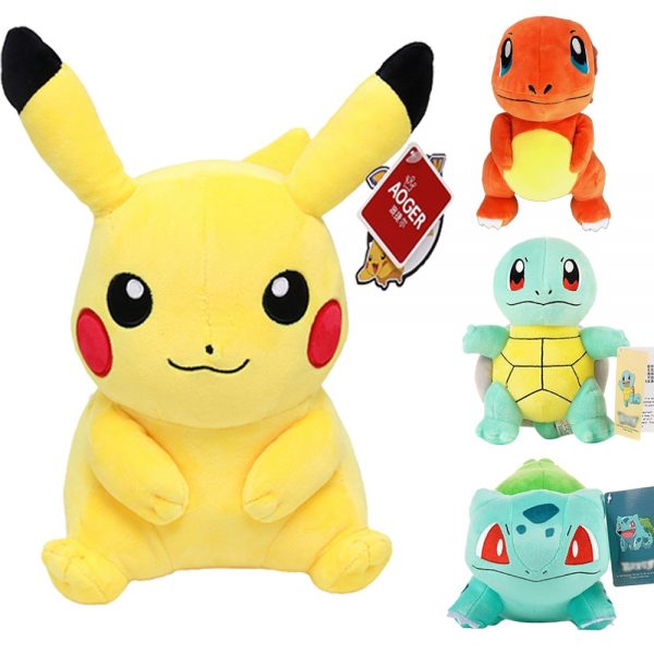 Poké Plush: Anime Stuffed Doll Collection Sets - 8~10"(Pikachu,Squirtle etc)